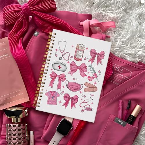 Wheatwin Nurses Week Gifts, Nurse Appreciation Gifts, Nursing Week Gift, Nurse Notebook, Medical Nurse Day Nursing Day Gift Office Supplies Spiral Journal Notebook 5.5x8.3 Inch A5 - Image 3