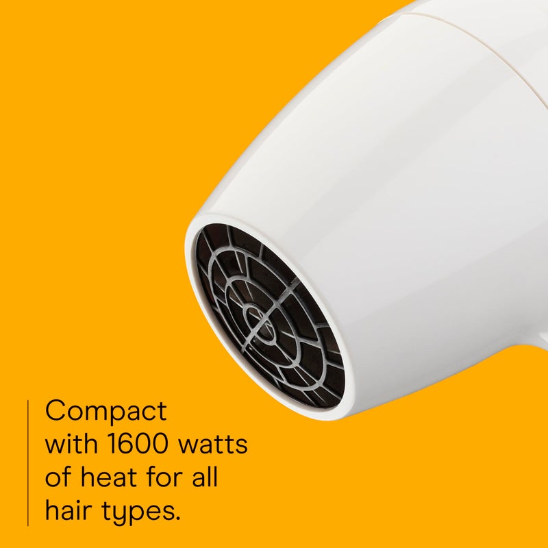 Conair Wall-Mount Hair Dryer, 1600W Blow Dryer with LED Nightlight, 2 Heat 2 Speed Settings, White - Image 3