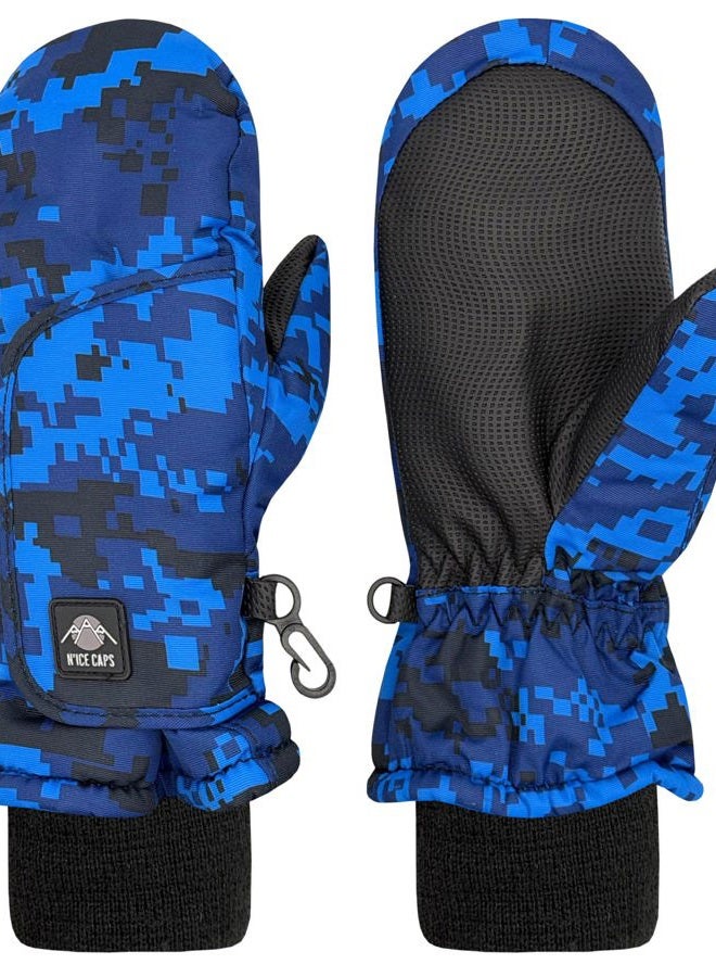 N'Ice Caps Kids Toddler and Baby Easy-On Wrap Waterproof Thinsulate Winter Mittens - Image 1