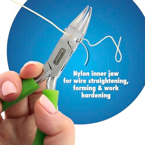 Beadalon Professional Series Nylon Inner Jaw Chain Nose Pliers Dark Blue VinylFree Grips Stainless Steel Box Joint Double Leaf Springs 575 in - Image 3