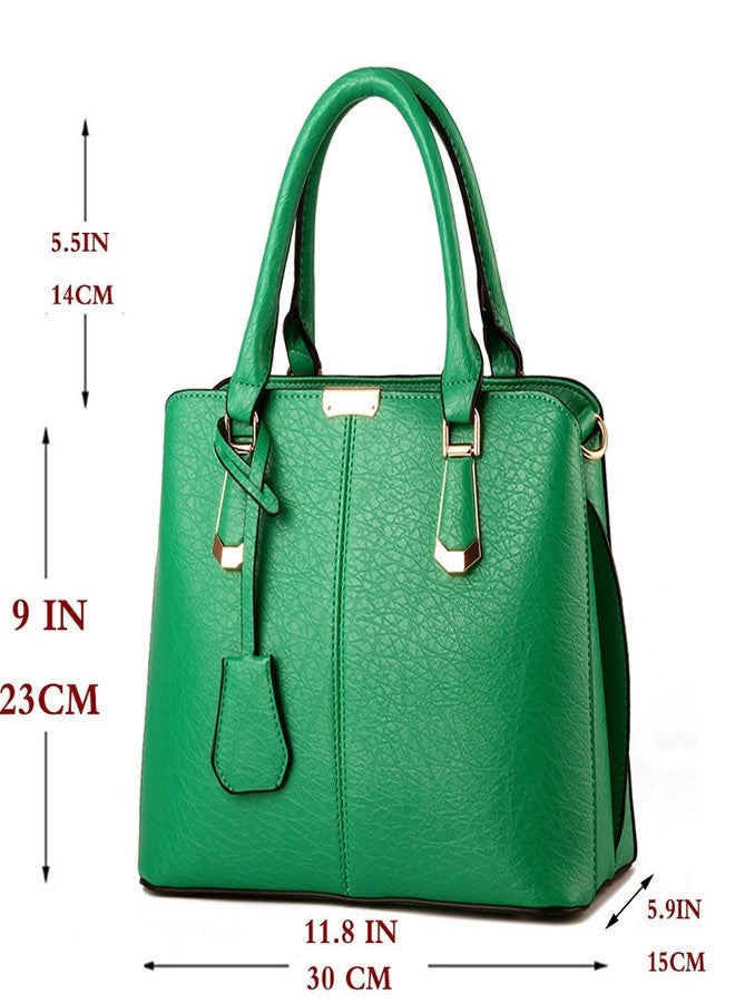 FiveloveTwo Women Satchel Handbag Tote Purse Top Handle Bag Shoulder Bag green - Image 2