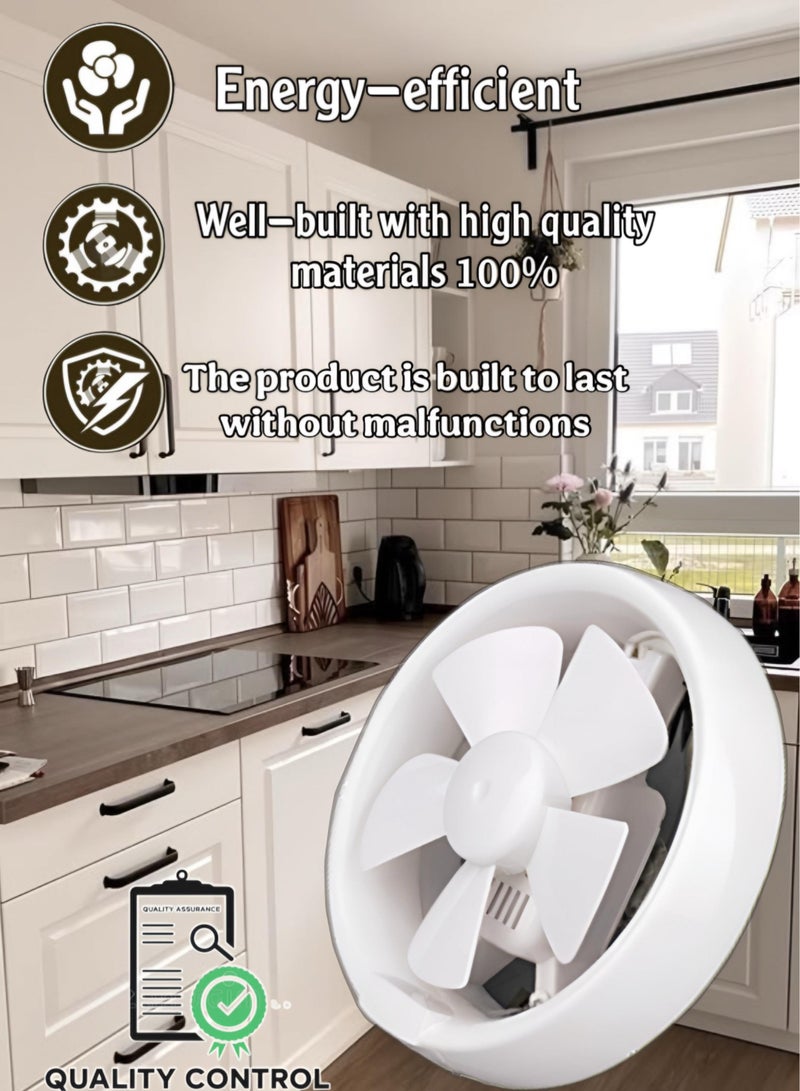 Hammer 6-Inch Recessed Round Exhaust Fan – High Performance in a Sleek White Design! - Image 2