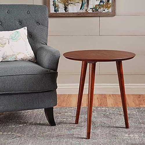DDS Dream Decor Shoppee Foldable Round Shaped Side Table/Tea Coffee Breakfast Table (Walnut) - Image 4