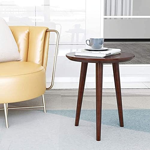 DDS Dream Decor Shoppee Foldable Round Shaped Side Table/Tea Coffee Breakfast Table (Walnut) - Image 2
