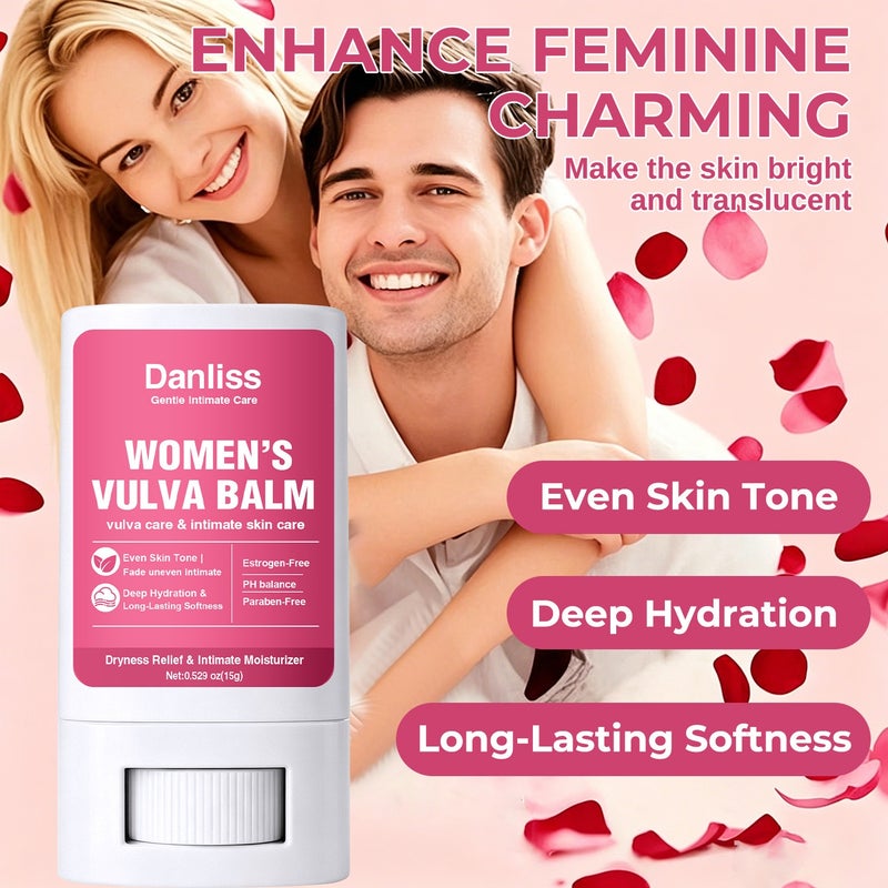 Danliss Feminine Intimate Soothing Cream 15g Rotating Solid Intimate Brightening Moisturizing Balance pH - Image 3