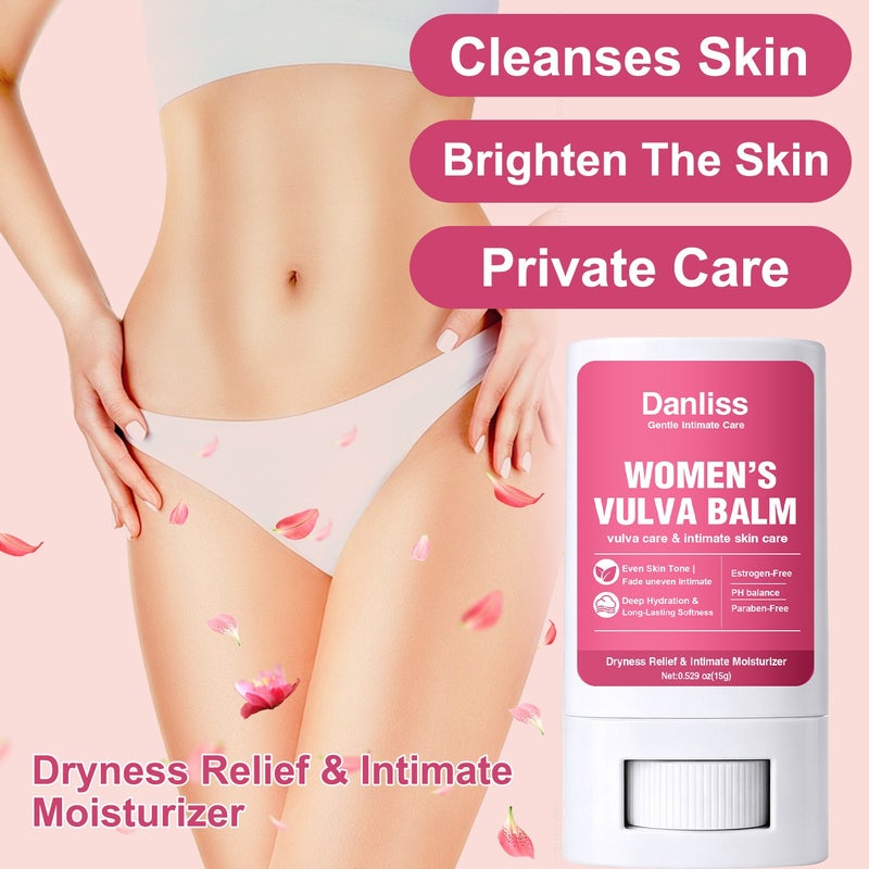 Danliss Feminine Intimate Soothing Cream 15g Rotating Solid Intimate Brightening Moisturizing Balance pH - Image 2