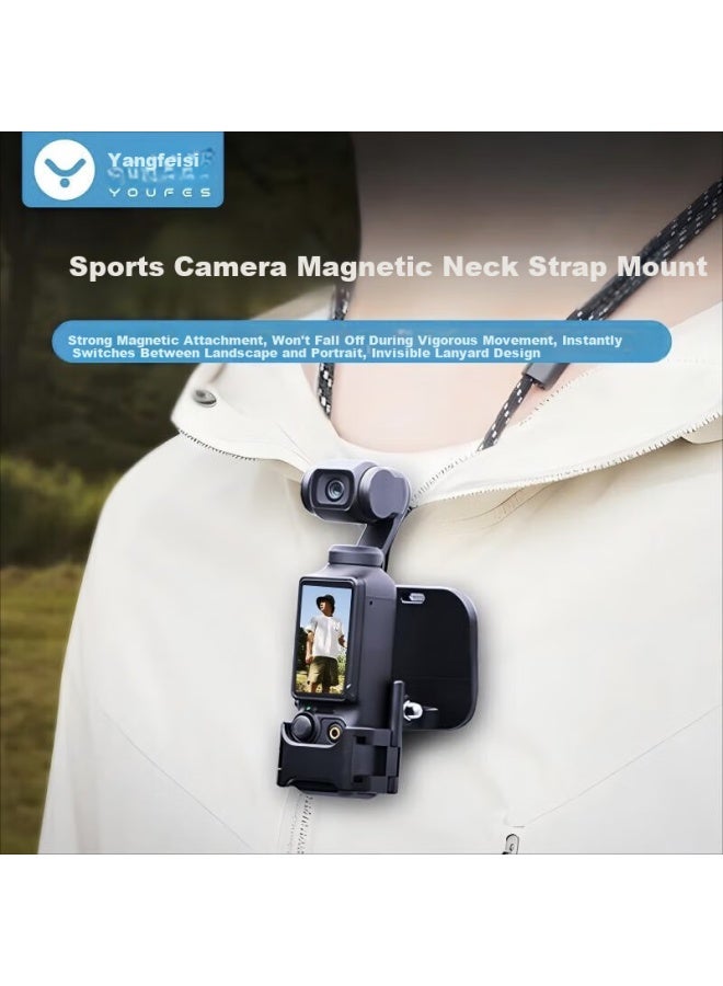 Youfes Yangfeisi Magnetic Neck Strap Mount For Dji Nano Dji Osmo Sports Camera Chest Mount Magnetic Base Accessory - Image 1