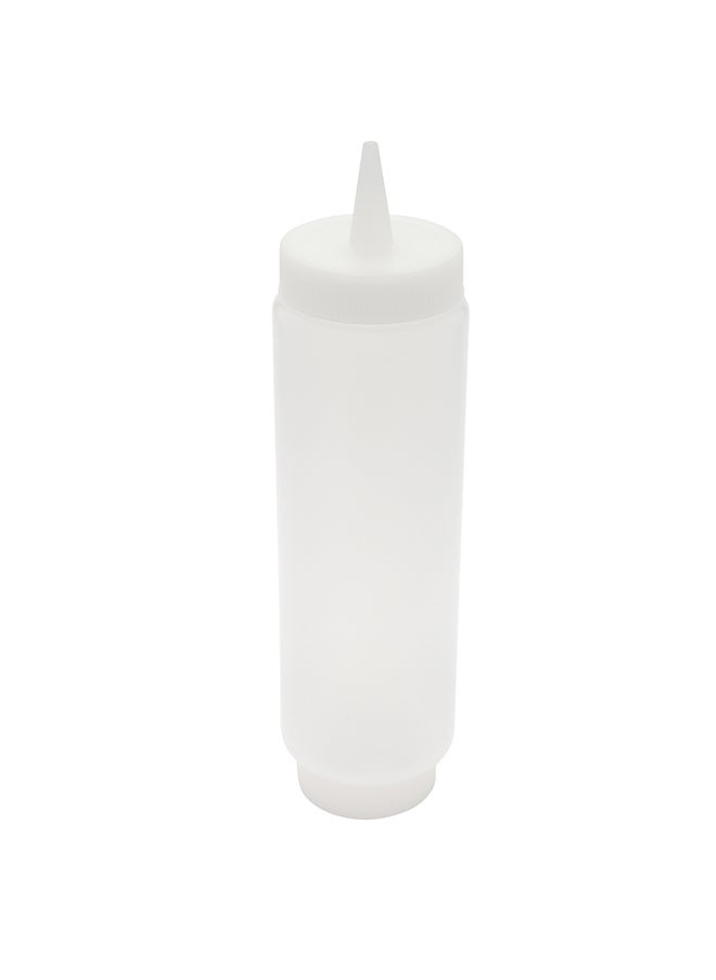 Restaurantware Restaurantware-16oz. Clear FIFO Plastic Squeeze Bottle with Refill Lid and Precision Dispensing Tip - First In First Out - Perfect for Restaurants, Catering, and Food Trucks - 1ct box  - Image 1