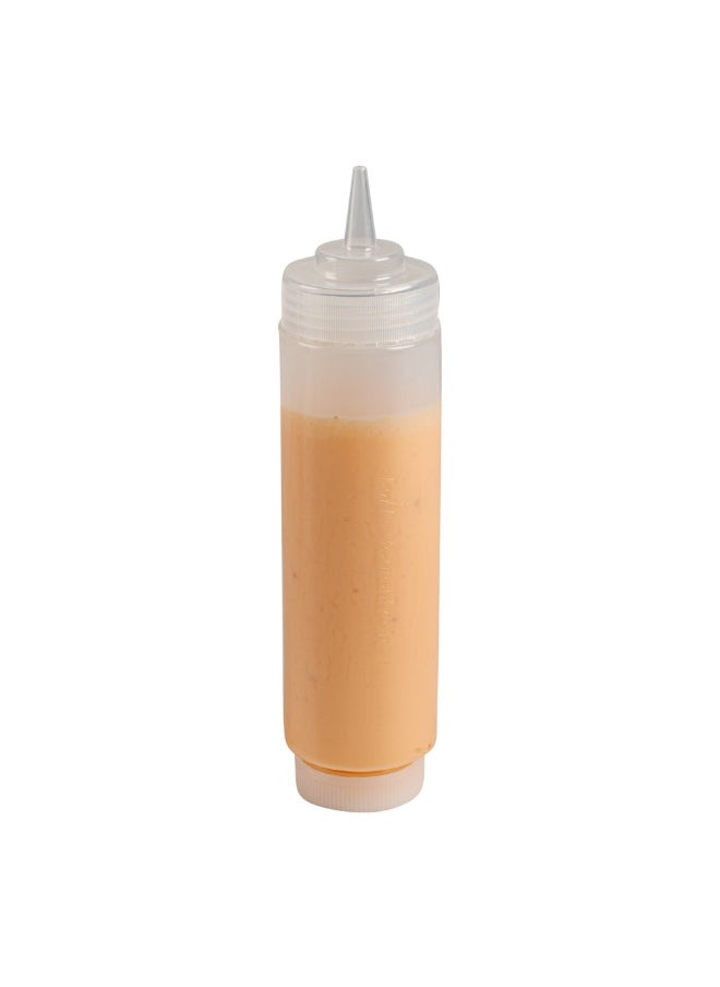Restaurantware - 16oz. Clear FIFO Plastic Squeeze Bottle with Refill Lid and Precision Dispensing Tip - First In First Out - Perfect for Restaurants, Catering, and Food Trucks - 1ct box - Image 1