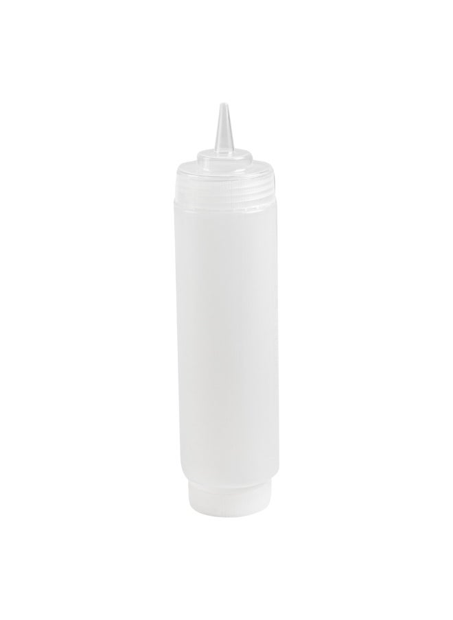 Restaurantware - 16oz. Clear FIFO Plastic Squeeze Bottle with Refill Lid and Precision Dispensing Tip - First In First Out - Perfect for Restaurants, Catering, and Food Trucks - 1ct box - Image 1