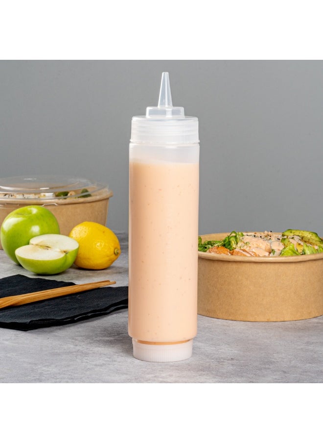 Restaurantware - 16oz. Clear FIFO Plastic Squeeze Bottle with Refill Lid and Precision Dispensing Tip - First In First Out - Perfect for Restaurants, Catering, and Food Trucks - 1ct box - Image 1