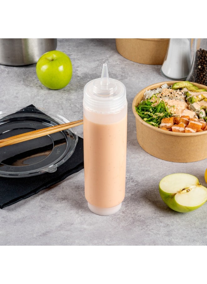 Restaurantware - 16oz. Clear FIFO Plastic Squeeze Bottle with Refill Lid and Precision Dispensing Tip - First In First Out - Perfect for Restaurants, Catering, and Food Trucks - 1ct box - Image 1