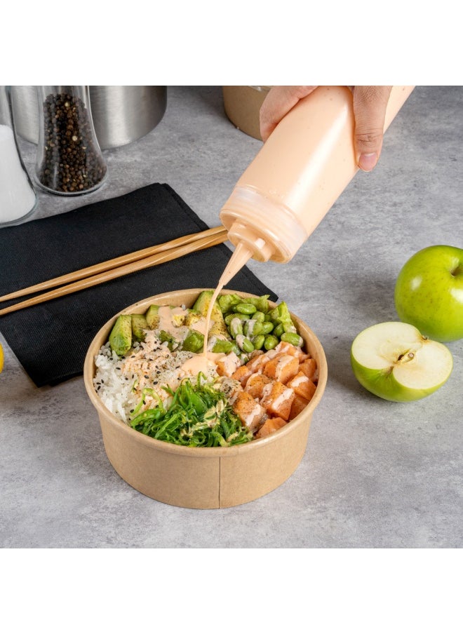 Restaurantware - 16oz. Clear FIFO Plastic Squeeze Bottle with Refill Lid and Precision Dispensing Tip - First In First Out - Perfect for Restaurants, Catering, and Food Trucks - 1ct box - Image 1