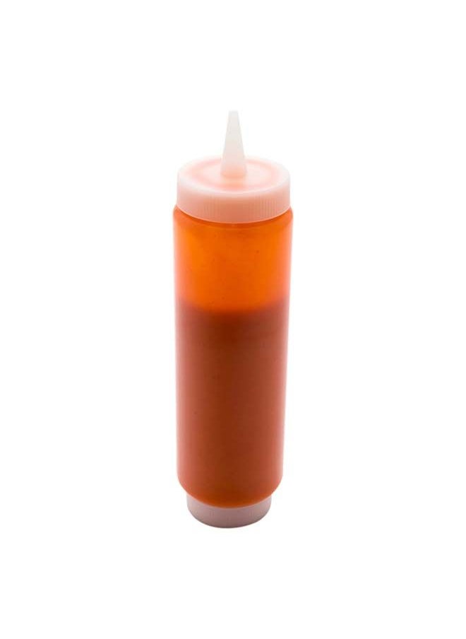 Restaurantware Restaurantware-16oz. Clear FIFO Plastic Squeeze Bottle with Refill Lid and Precision Dispensing Tip - First In First Out - Perfect for Restaurants, Catering, and Food Trucks - 1ct box  - Image 4