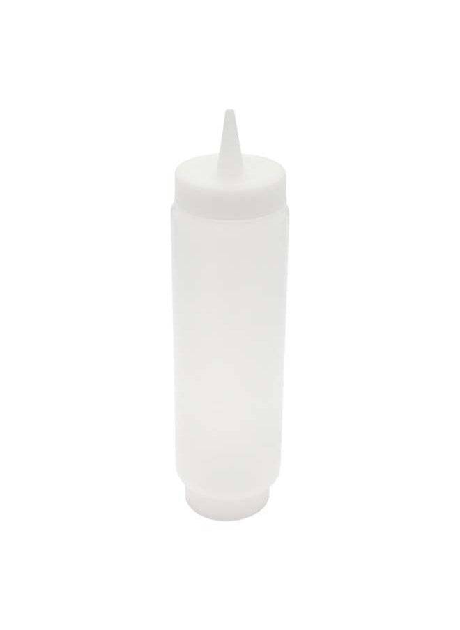 Restaurantware Restaurantware-16oz. Clear FIFO Plastic Squeeze Bottle with Refill Lid and Precision Dispensing Tip - First In First Out - Perfect for Restaurants, Catering, and Food Trucks - 1ct box  - Image 2
