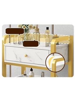 Bar Carts for The Home Modern Small Cart with Wheels Made of MDF+Steel, Bar Cart with Wheels White+Gold for Salons, Studios (43x33x84cm) - pzsku/Z13F4E52184AFE677B408Z/45/_/1736837788/05533426-3dcc-4829-8522-a7313e151473