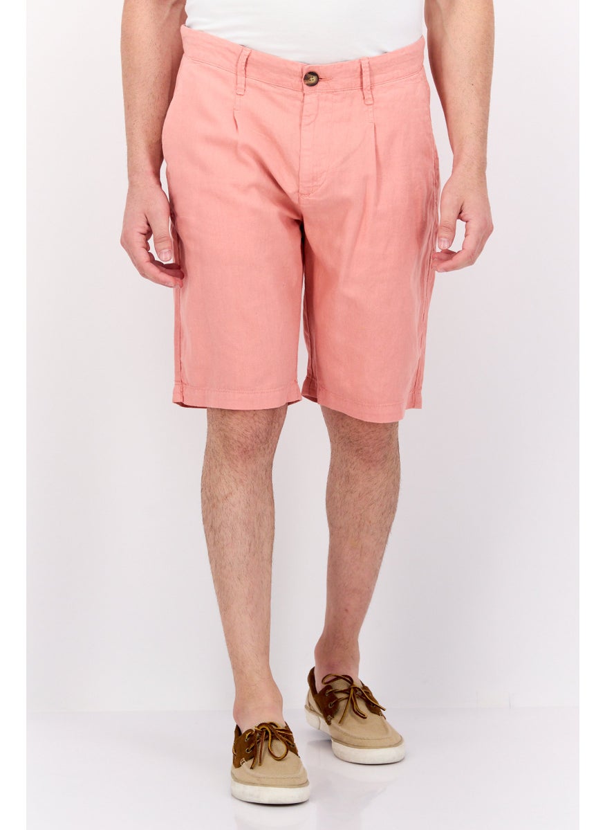 Pepe Jeans Men Relaxed Fit Plain Basic Shorts, Pink  - Image 1