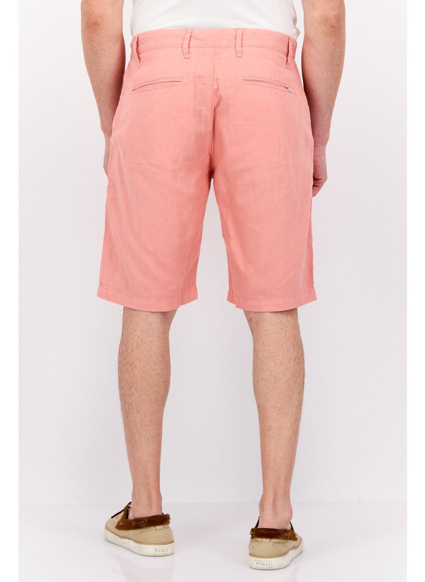 Pepe Jeans Men Relaxed Fit Plain Basic Shorts, Pink  - Image 2