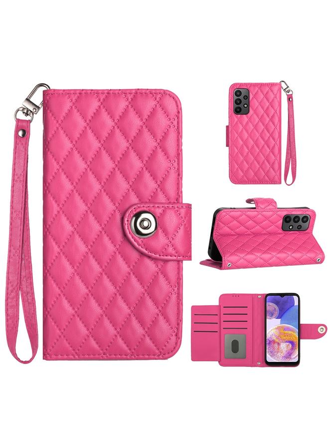 اس-توب جراب لهاتف Samsung Galaxy A52 4G / 5G جراب هاتف جلدي قلاب بملمس معيني مع حبل - Image 1