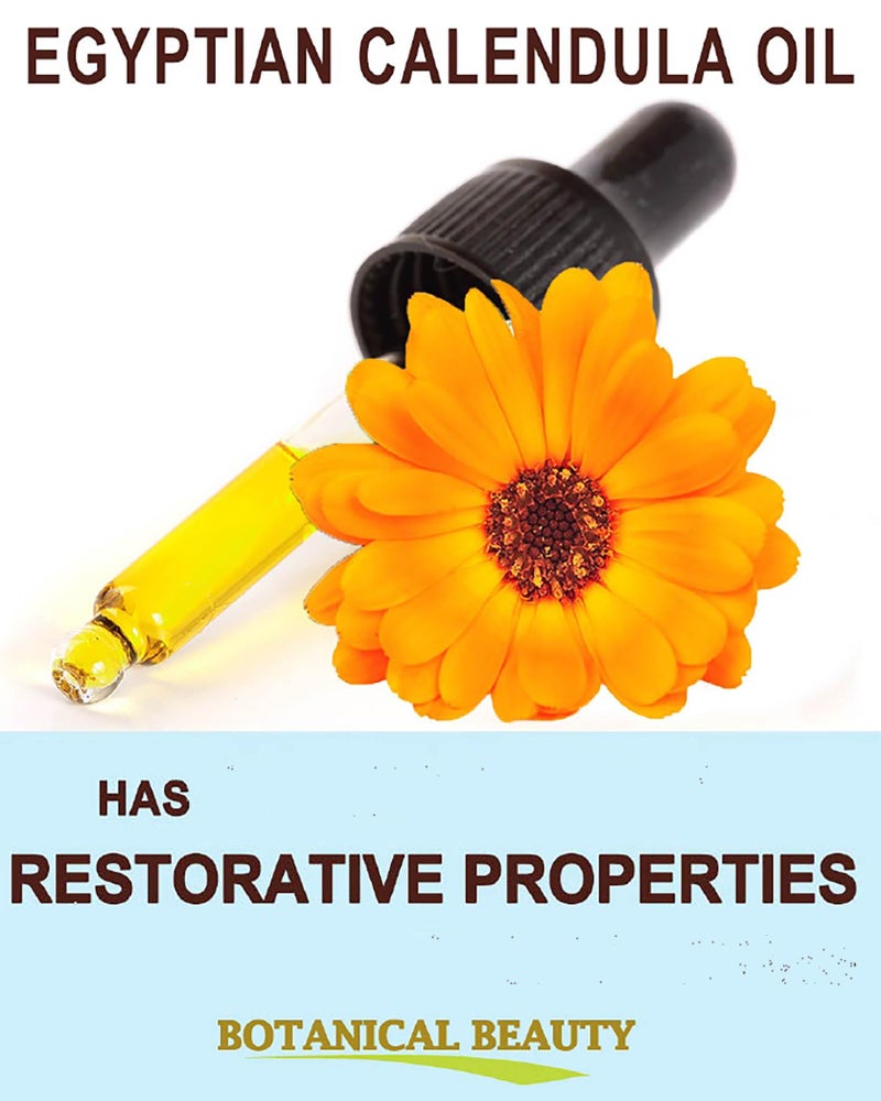 Botanical Beauty CALENDULA OIL Egyptian Calendula Officinalis Marigold Oil Pure Natural for FACE, SKIN, BODY, HAIR, NAILS 1Fl.oz.- 30 ml Skin Moisturizer Oil - Image 4