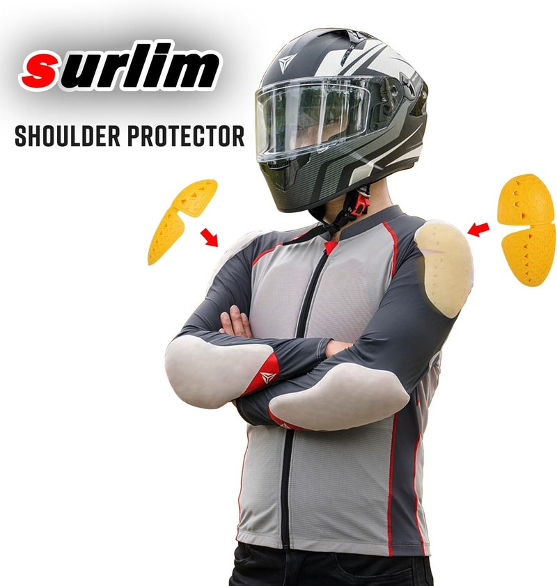 surlim Motorcycle Armor Insert Pads CE LEVEL 2 Motorcycle Protector CE Armor for Motorcycle Jackets Pants (LAS-SHOULDER[CE Level 2]), BLACK - Image 5