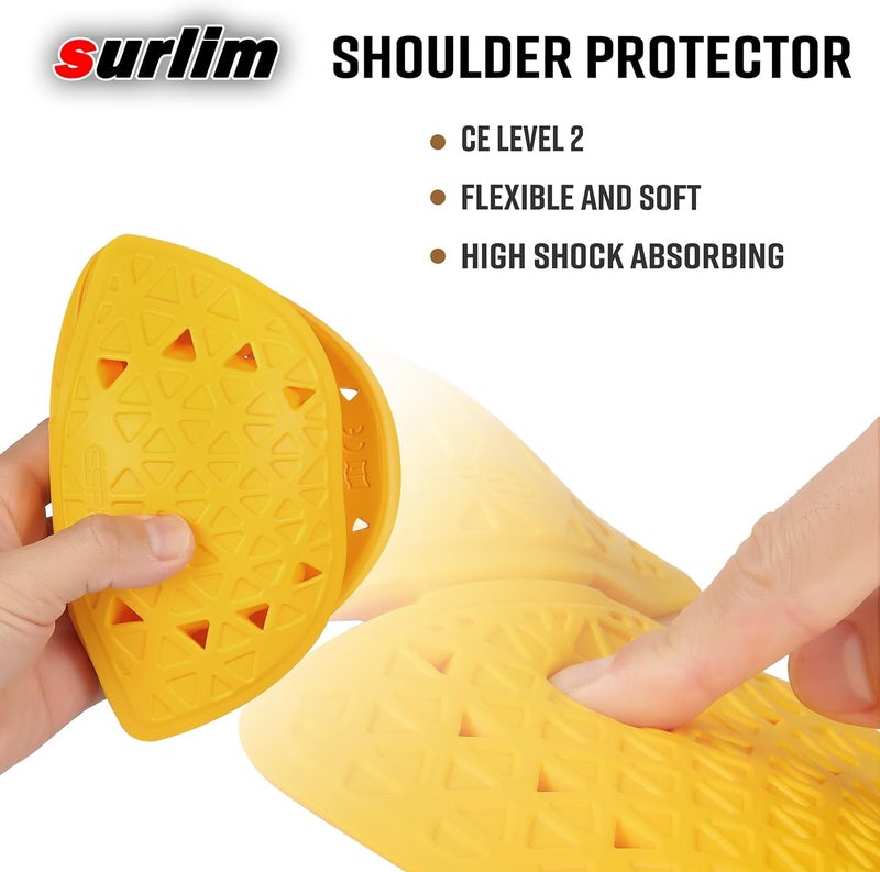 surlim Motorcycle Armor Insert Pads CE LEVEL 2 Motorcycle Protector CE Armor for Motorcycle Jackets Pants (LAS-SHOULDER[CE Level 2]), BLACK - Image 3