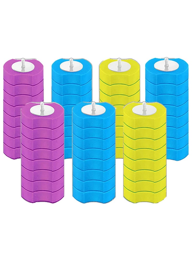 Soofam 56 Count Toilet Bowl Wand Refills, Disposable Toilet Bowl Brush Cleaning Sponges Heads with Cleaners for Household Toilet Scrubber Bathroom Cleaning Supplie - Image 1