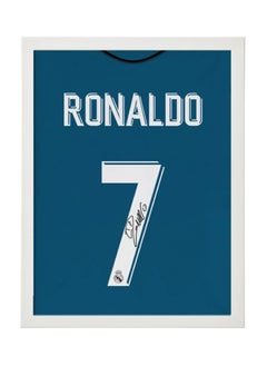 Cristiano Ronaldo Real Madrid Autographed Jersey - Framed Poster 30x40cm - CR7 -Football Memorabilia, Soccer Collectible, Gift for Fans