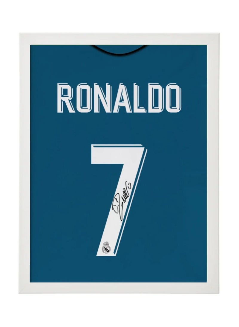 Boomah Accessories - Cristiano Ronaldo Real Madrid Autographed Jersey - Framed Poster 30x40cm - CR7 -Football Memorabilia, Soccer Collectible, Gift for Fans - Image 1