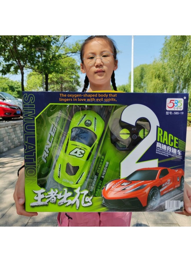Generic Children's Wireless Remote Control Car Gift Box Boy Charging Four-way Remote Control Climbing Car Car Model Two-way Racing Toy-Color:585-04 Four-channel Off-road Vehicle [randomly Sent Colors]  - Image 5