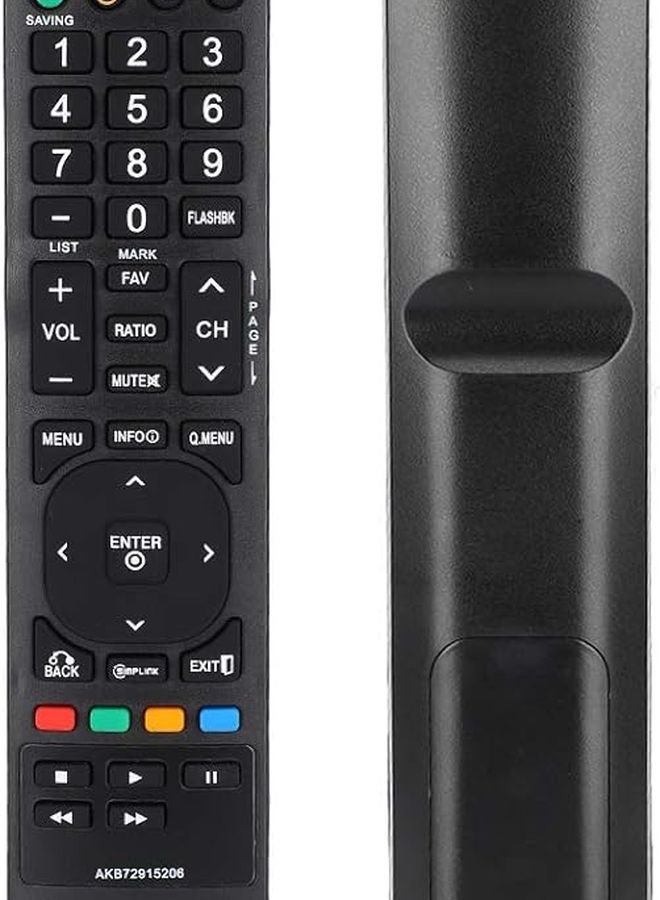 جهاز تحكم عالمي عن بعد للتلفزيون، تصميم مريح من مادة ABS السوداء، مدى 33 قدمًا، يعمل بالبطارية، خفيف الوزن 87 جرامًا. - Image 1