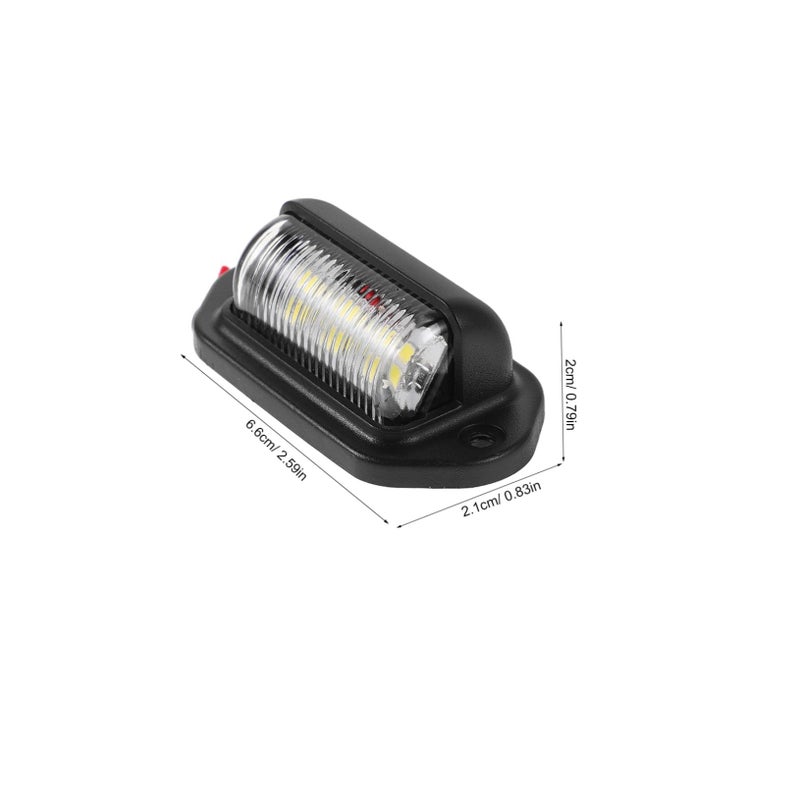 2pcs Black Led License Plate Lights And Side Marker Lights For Car Truck - Image 3