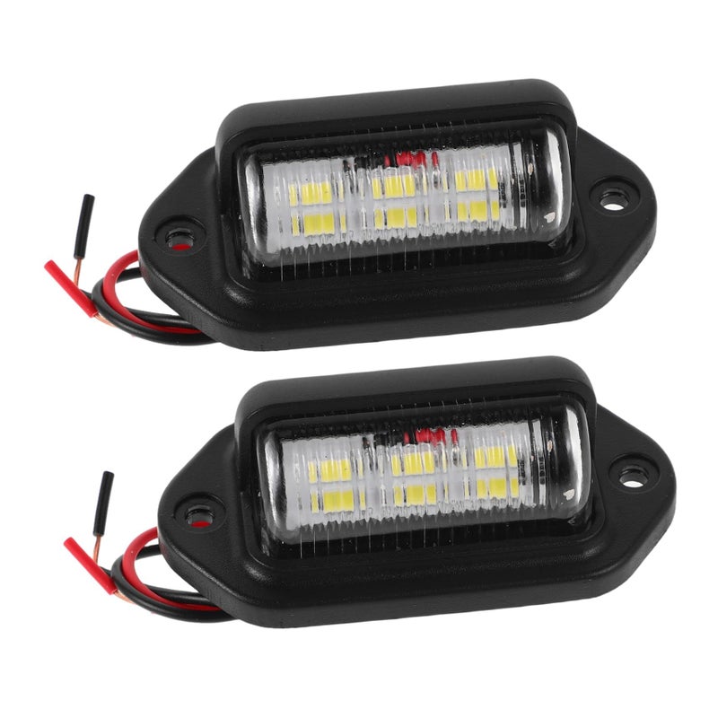 2pcs Black Led License Plate Lights And Side Marker Lights For Car Truck - Image 2