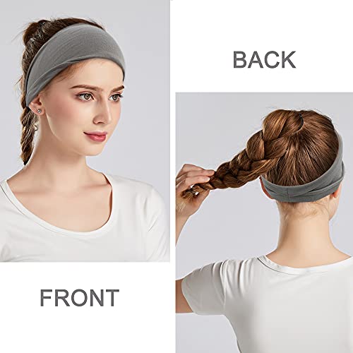 YONUF Fashion Headbands For Women Wide Headband Yoga Workout Head Bands Hair Accessories Band 6 Pack - Image 3