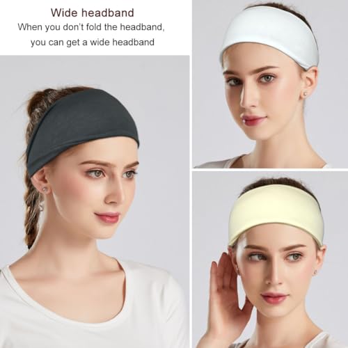 YONUF Fashion Headbands For Women Wide Headband Yoga Workout Head Bands Hair Accessories Band 6 Pack - Image 4