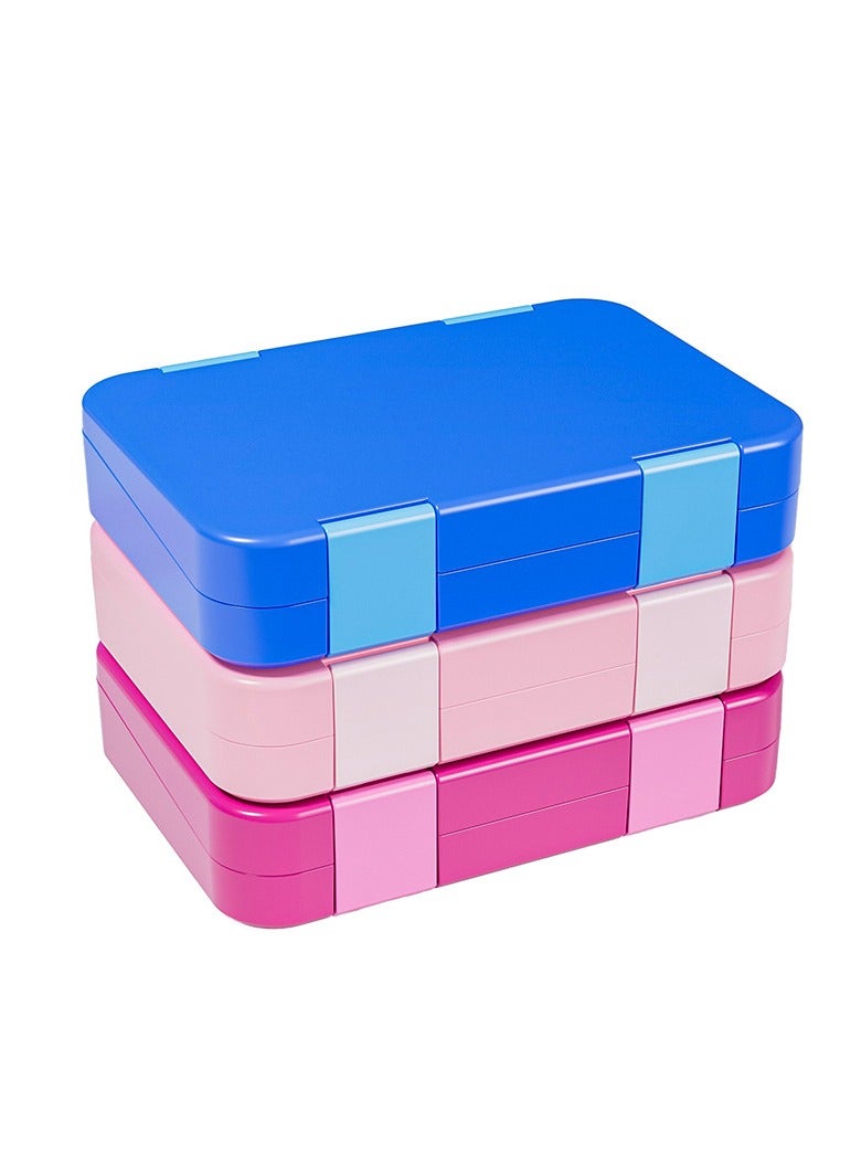Gonice Lunch Box for Kids, 810ML Bento Box Adult Lunch Box with 6 Compartment, Leakproof Snack Boxes with Utensil Sauce Dressing Containers, Reusable On-the-Go Meal and Snack Packing  - Image 5