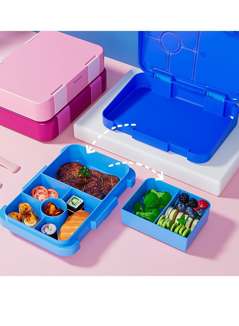 Gonice Lunch Box for Kids, 810ML Bento Box Adult Lunch Box with 6 Compartment, Leakproof Snack Boxes with Utensil Sauce Dressing Containers, Reusable On-the-Go Meal and Snack Packing  - Image 2