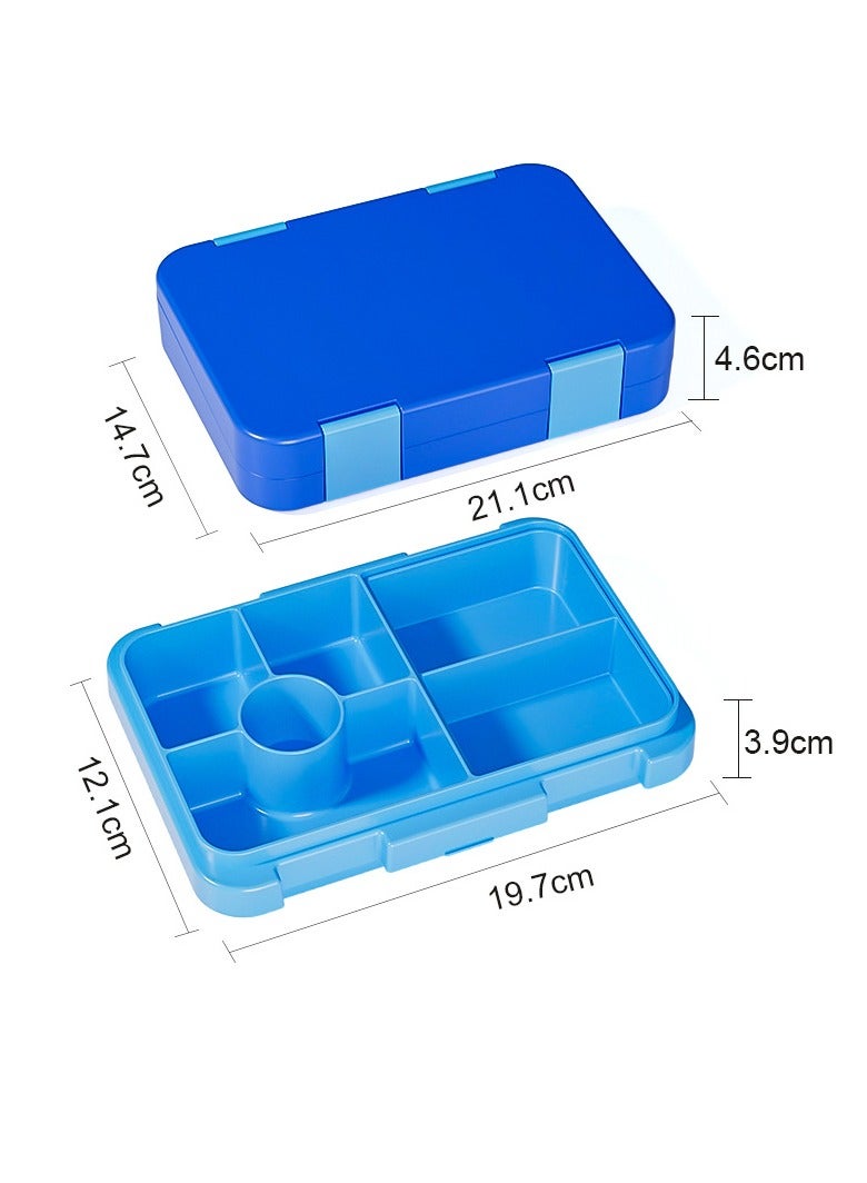 Gonice Lunch Box for Kids, 810ML Bento Box Adult Lunch Box with 6 Compartment, Leakproof Snack Boxes with Utensil Sauce Dressing Containers, Reusable On-the-Go Meal and Snack Packing  - Image 3