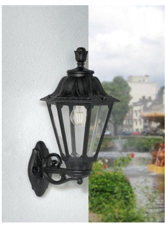 المفتاحة 🏡 مصباح حائط خارجي كلاسيكي - مصباح حائط أسود عتيق مقاوم للماء للحديقة والفناء والشرفة والمدخل، مصباح حائط خارجي مقاوم للعوامل الجوية بتصميم أنيق - Image 1