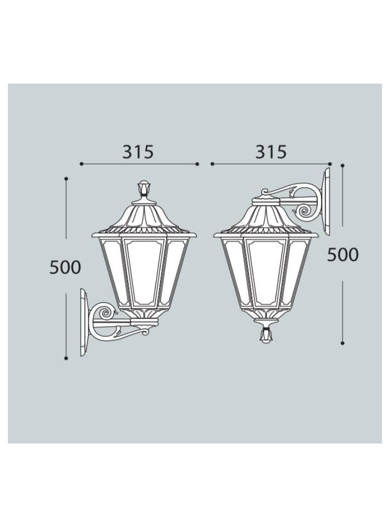 المفتاحة 🏡 مصباح حائط خارجي كلاسيكي - مصباح حائط أسود عتيق مقاوم للماء للحديقة والفناء والشرفة والمدخل، مصباح حائط خارجي مقاوم للعوامل الجوية بتصميم أنيق - Image 2
