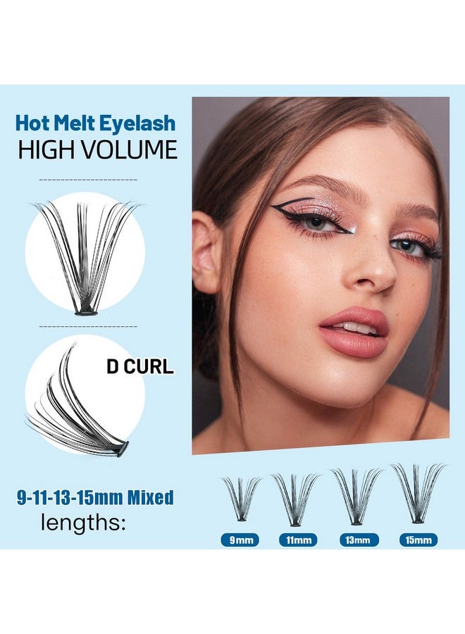 Hannahool 200Pcs 20Roots Individual False Lashes Mixed 8-10-12-14mm/9-11-13-15mm/10-12-14-16mm/16-18mm/18-20mm 0.07 Thickness Natural Cluster Lashes Makeup Volume Eye Lashes Extensions (9-11-13-15mm) - Image 4
