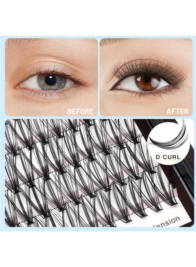 Hannahool 200Pcs 20Roots Individual False Lashes Mixed 8-10-12-14mm/9-11-13-15mm/10-12-14-16mm/16-18mm/18-20mm 0.07 Thickness Natural Cluster Lashes Makeup Volume Eye Lashes Extensions (9-11-13-15mm) - Image 5