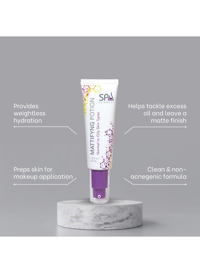 Spa Sciences - Mattifying Potion - Purifying Oil-control Moisturizer - With Charcoal Powder, Niacinamide, Glycolic Acid - Control, Hydrate, Protect - Vegan - For All Skin Types - 1.8oz - Image 4