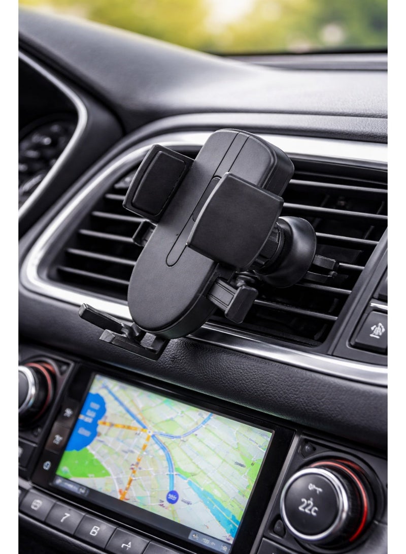 حامل هاتف للسيارة يُثبّت على فتحة التهوية - متوافق مع جميع الهواتف - اشترِ واحدًا واحصل على الثاني مجانًا - Image 1