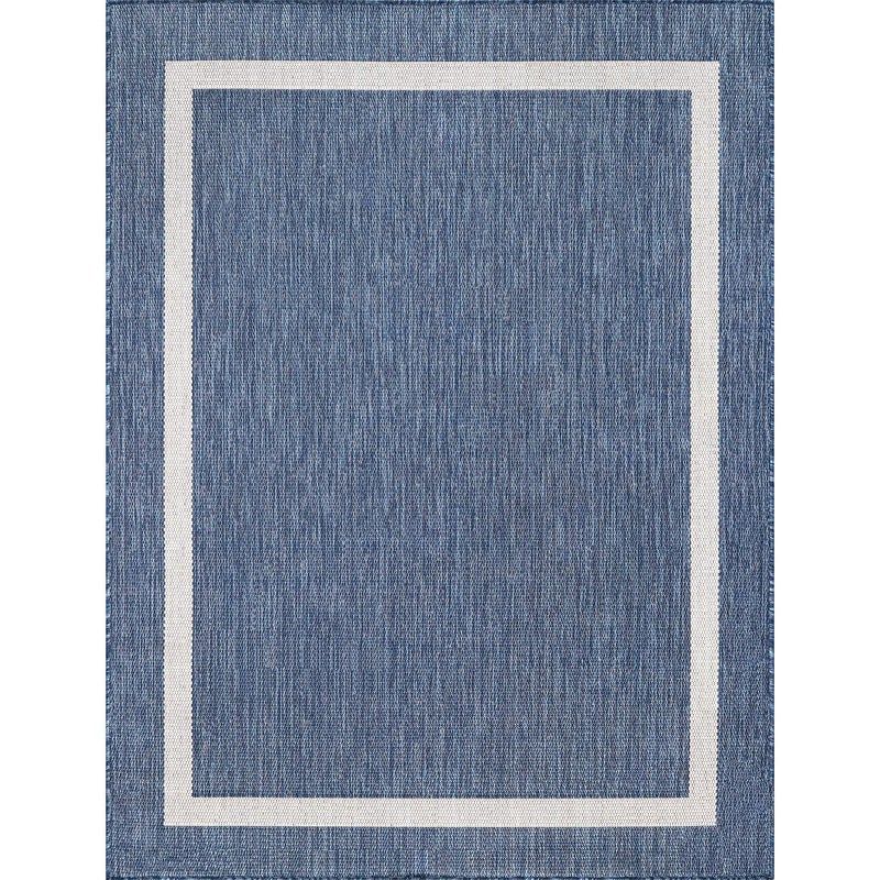 Luul Home Bordered Outdoor Rug 5x7 Washable Outside Carpet for Indoor Patio Porch Waterproof Easy Cleaning Non Shedding Area Rugs Blue 5 x 7 - Image 2