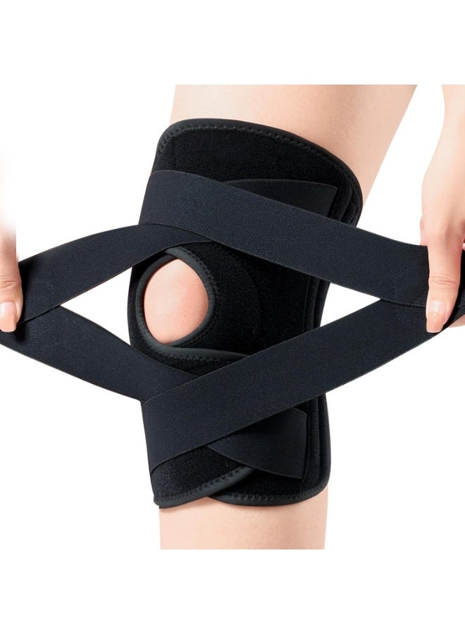 PYC Knee Brace for Men & Women - ACL, MCL, Meniscus Tear Support & Arthritis Pain Relief - Stabilizing Knee Braces Support with Side Stabilizers & Patella Gel Pad - Image 1