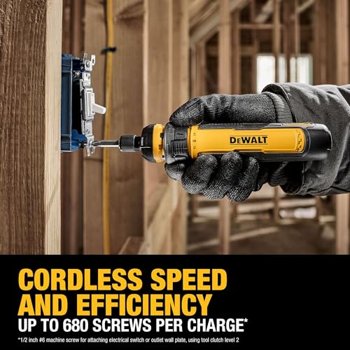 DEWALT Cordless Screwdriver USB Rechargeable with FLEXDRIVE Control and Screwdriver Bit Set, Electric Screwdriver Cordless with LED Light (DWHT66719) - Image 4
