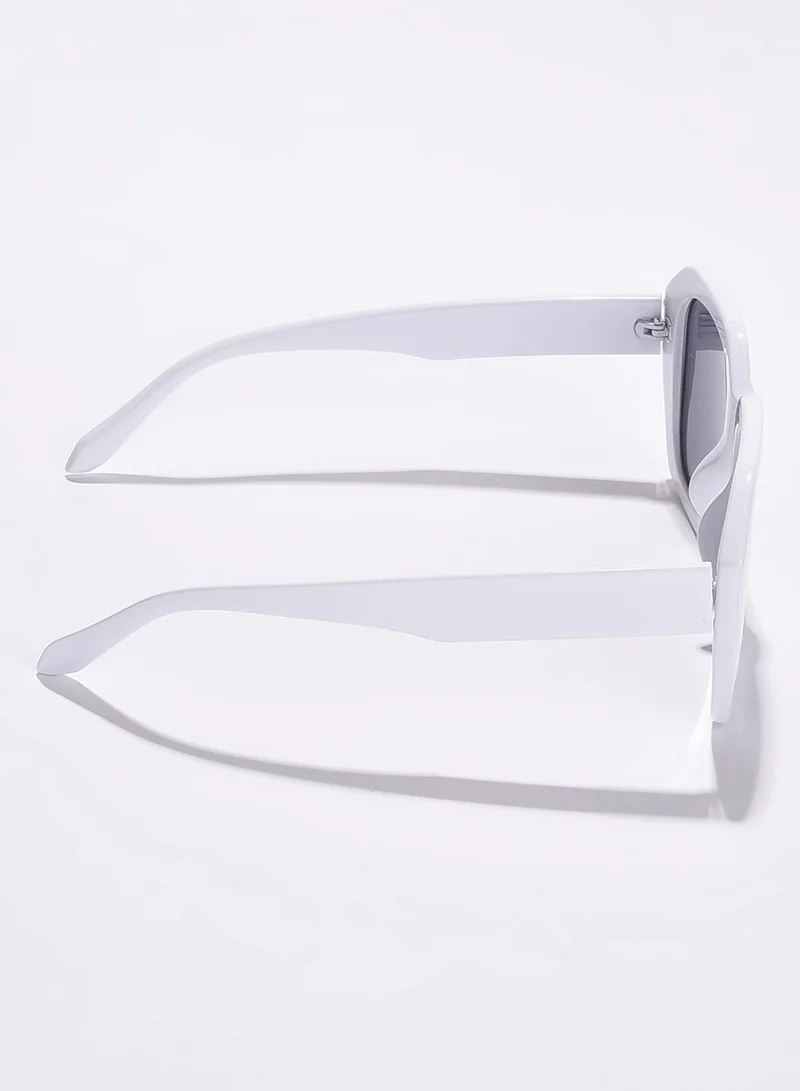 صوص هاوت نظارة شمسية Wayfarer سوداء بعدسات بيضاء