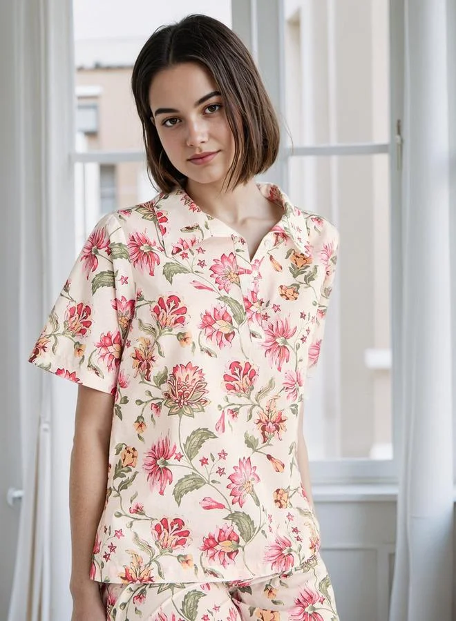Splash FAV Floral Print Cotton Pyjama Set