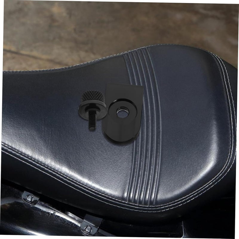 Black Knurled Seat Bolt Screw Set for Motorcycle Rear Seat Modification - Image 3